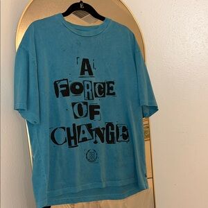 Blue Graphic Tee - A Force of Change